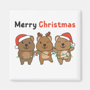 Íman Quokka Grátis Quokka Feliz Magne de Natal