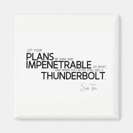 Íman QUOTAS: Sun Tzu: Escuro e impenetrável