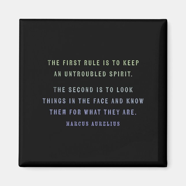 Íman Quote By Marcus Aurelius Stoic, Mindset Motivation (Frente)