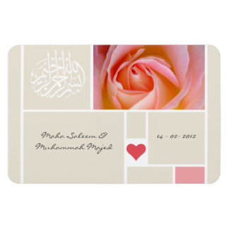 Íman Quran do casamento do rosa islâmico, salvar a data