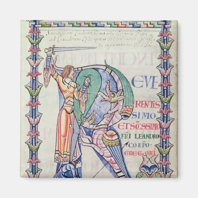 Íman "R" inicial historiado (Frente)