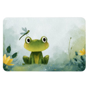 Íman Rã Fofa & Libélula – Ilustração de Natureza Suave