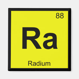 Íman Ra - Símbolo de Mesa Periódica de Química de Ra