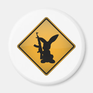 Íman Rabbit com sinal de aviso de arma