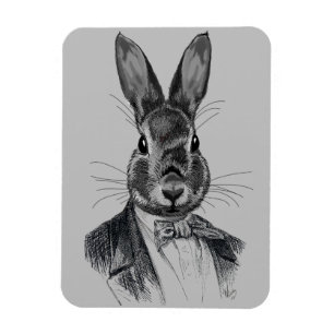 Íman Rabbit em Traje Retrato