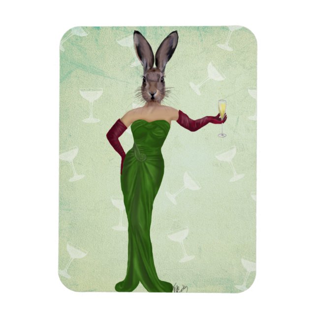 Íman Rabbit Green Dress 2 (Vertical)