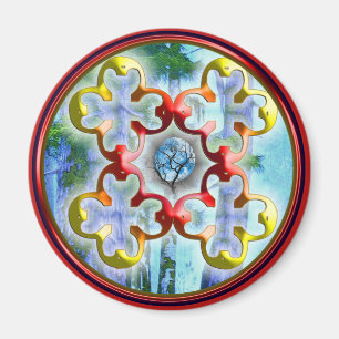 Íman Rabiscar no símbolo da Felicidade Pacífica