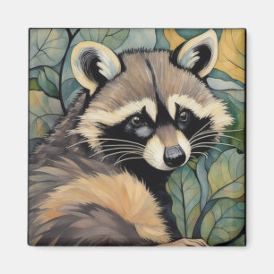 Íman Raccoon Art Nouveau Magnet