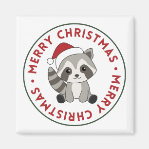 Íman Raccoon Christmas Snow Winter Raccoons Magnet