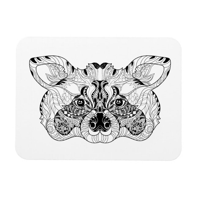 Íman Raccoon inspirado (Horizontal)