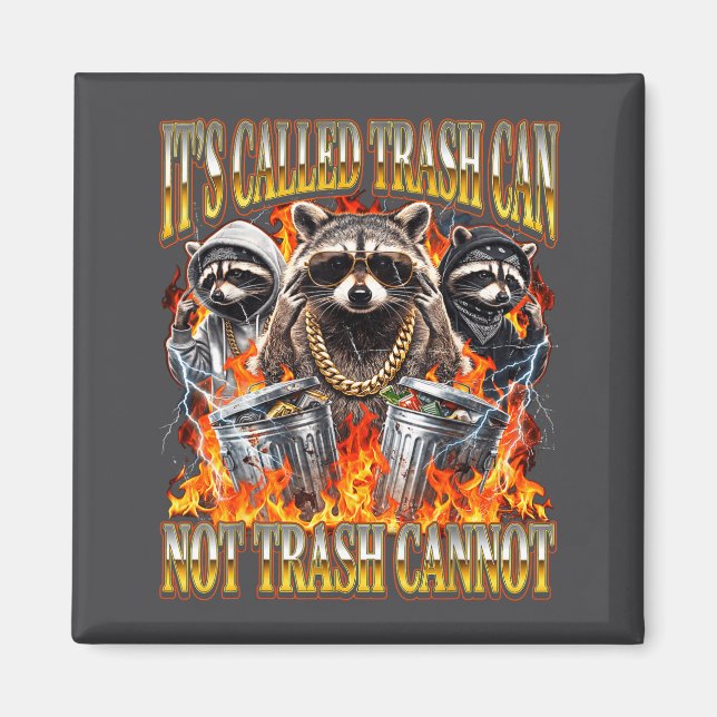 Íman Raccoon It's Called Trash Can Not Trash Cannot Fun (Frente)