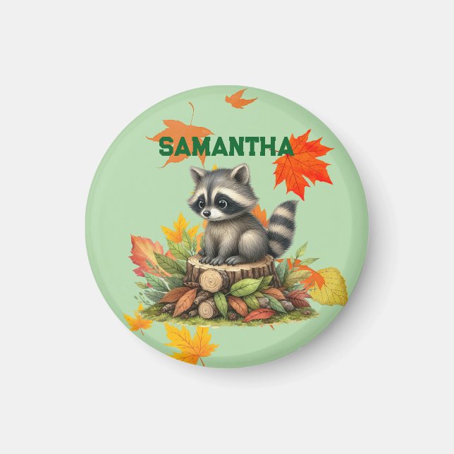 Íman Raccoon Refrigerator Magnet (Frente)