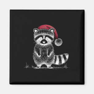 Íman Raccoon Santa Hat Lo Panda Raccoon