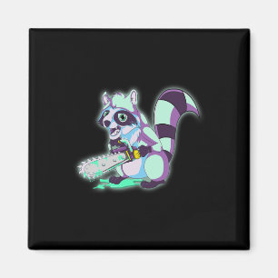 Íman Raccoon Trash Panda Scary Vaporwave 80s Animal Spo
