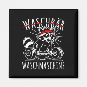 Íman Raccoon Washing Machine Raccoon Malhação Bodybuild