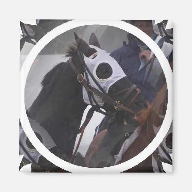 Íman Race Horse Square Magnet (Frente)