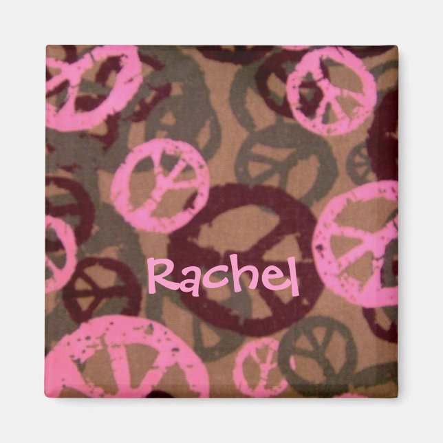 Íman Rachel-Peace Sign Design Magnet (Frente)
