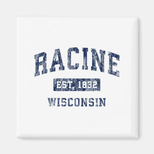 Íman Racine Wisconsin Wi Antigo Estabelecido Premium Tr