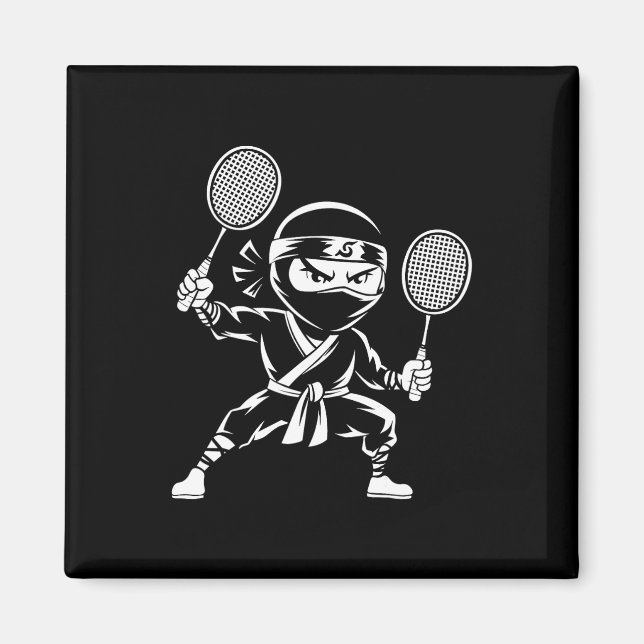 Íman Racket Shuttle Racquet - Jogador Dminton Ninja (Frente)