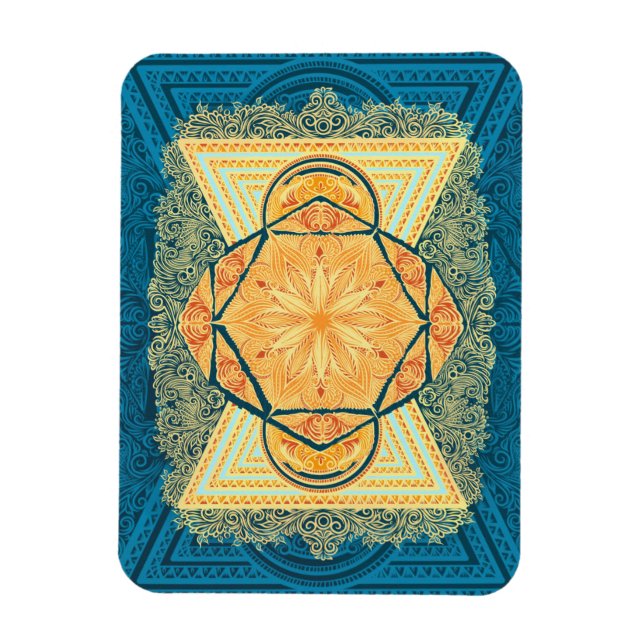 Íman Radiante e sagrada Geometria Mandala (Vertical)