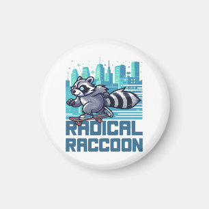 Íman Radical Raccoon Urban Skateboarder