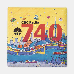 Íman Rádio CBC 740 - gráfico promocional 1980