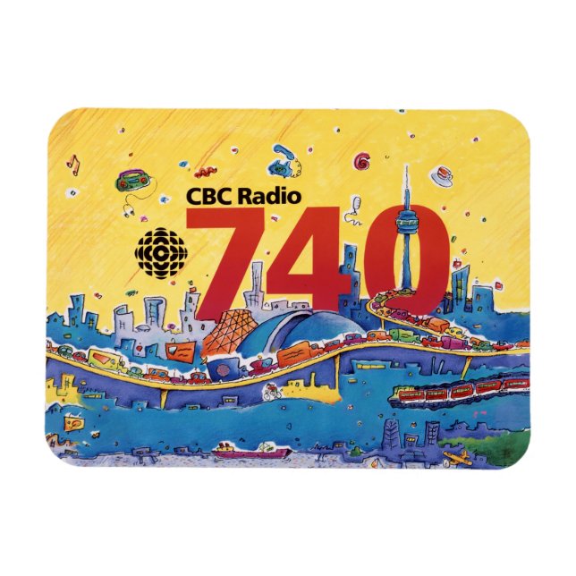 Íman Rádio CBC 740 - gráfico promocional 1980 (Horizontal)