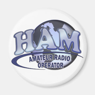 Íman Rádio do amador do LOGOTIPO do MUNDO do PRESUNTO