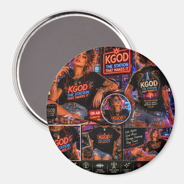 Íman Rádio KGOD Late Night  (Front/Back)