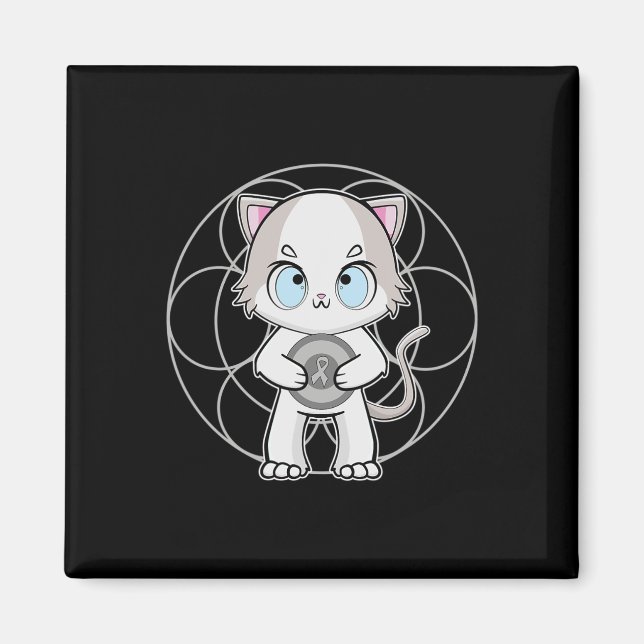 Íman Ragdoll Cat Anime Kitten Dislexia Consciência (Frente)