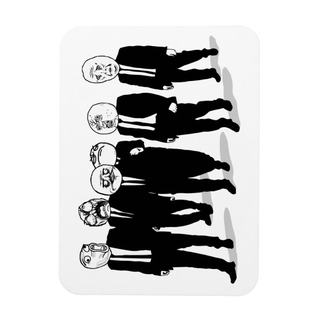 Íman Rage Comic Meme Rostos Andando. Eu, Gusta. (Vertical)