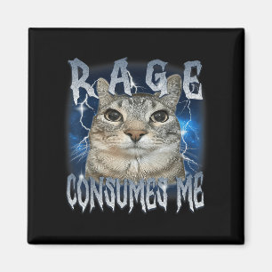 Íman Rage me consome Cat Vintage Memória Engraçada