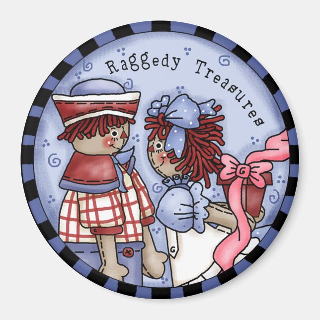Íman Raggedy Treasures Country Annie e Andy Magnet (Frente)