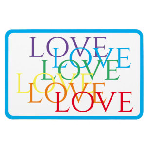 Íman RAINBOL LOVE 4x6, ímã flexível / azul