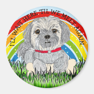 Íman Rainbow Bridge  cachorrinho Shiatsu ou Lhasa Apso