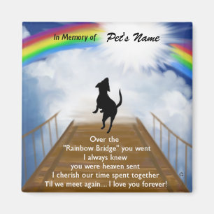 Íman Rainbow Bridge Memorial Poem for Dogs