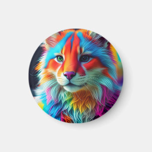 Íman Rainbow Colour Furry Cat-68587
