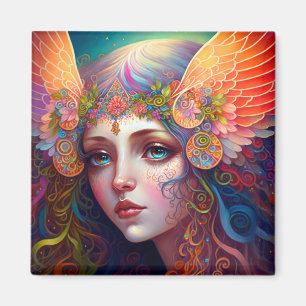 Íman Rainbow Goddese Fantasy Art Magnet