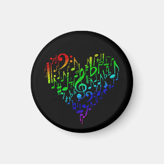 Íman Rainbow Heart Magnet Black