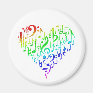 Íman Rainbow Heart Magnet White