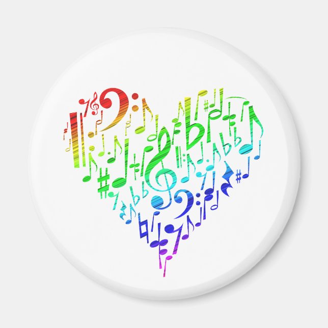 Íman Rainbow Heart Magnet White (Frente)