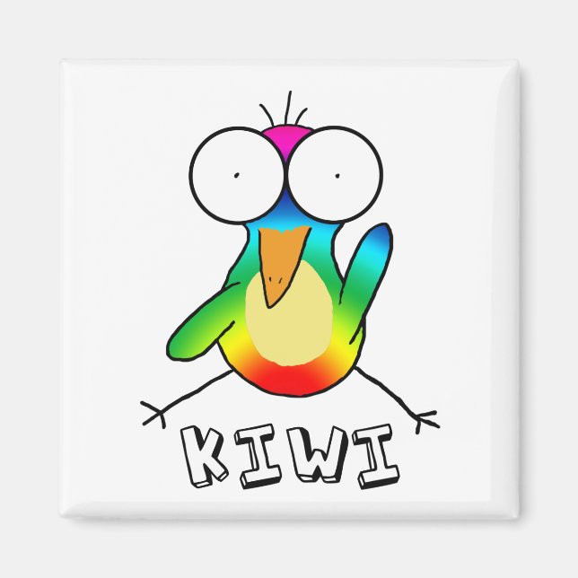 Íman Rainbow Kiwi Magnet (Frente)