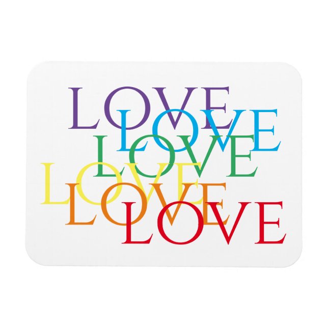 Íman RAINBOW LOVE 3x4, ímã flexível (Horizontal)