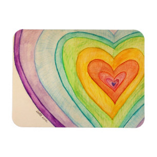 Íman Rainbow Love Corações Imã de geladeira Inspiracion