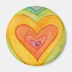 Íman Rainbow Love Corações Imã de geladeira Inspiracion