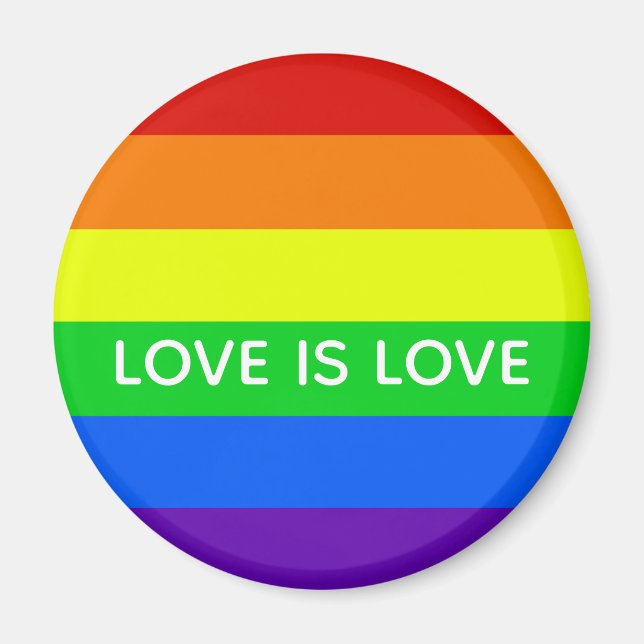 Íman Rainbow Love é Love Orgulho gay LGBTQ Beauful (Frente)