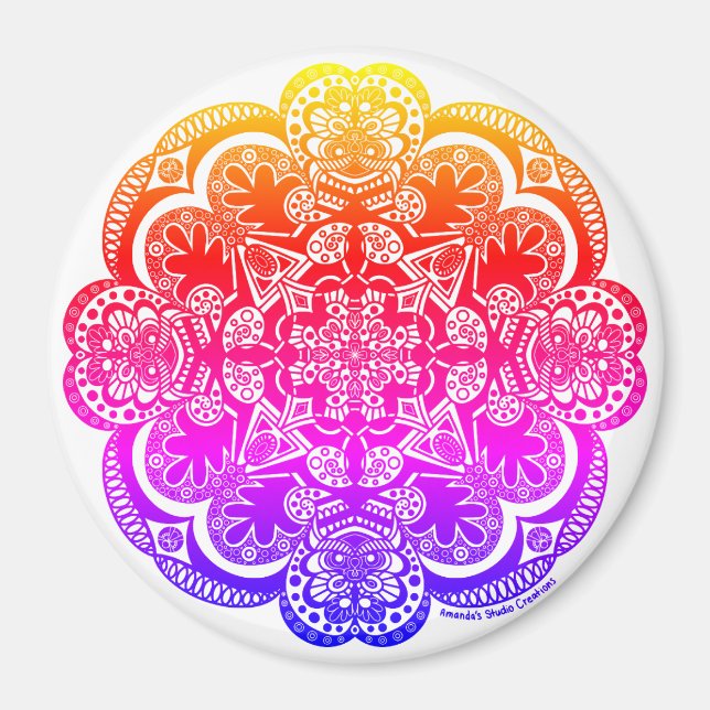 Íman Rainbow Mandala (Frente)