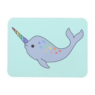 Íman Rainbow Narwhal Magnet
