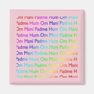Íman Rainbow Om Mani Padme Hum (a rosa)
