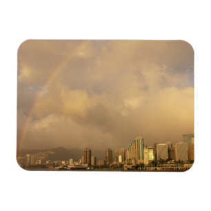 Íman Rainbow over Honolulu, Havaí, EUA 3